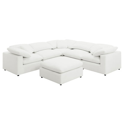 6-Piece Boucle Upholstered Modular Sectional