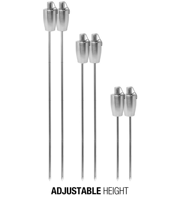Ensemble de 2 torches en acier inoxydable de 5 pi Sorbus