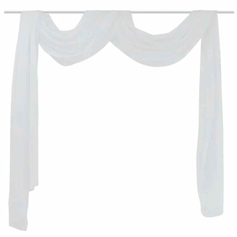 Babin Semi Sheer Curtain Single Panel, White