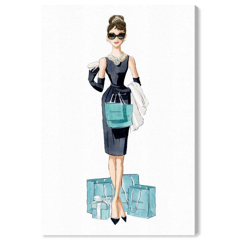 Diamond Breakfast Shopping - Graphic Art on Canvas, 30" H x 20" W, Wrapped Canvas