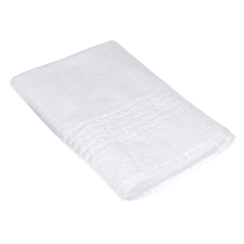Cotton Blend Ribbed Bath Towel, Navy Blue