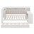 Full Size Daybed With Trundle,L-Shaped Storage Shelves And Desk,Wood Corner Bed With LED-912975452