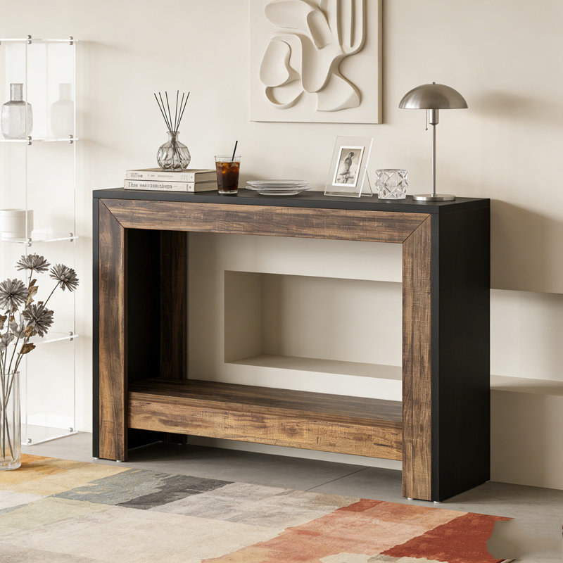 Table de canapé avec rangement ouvert Farmhouse