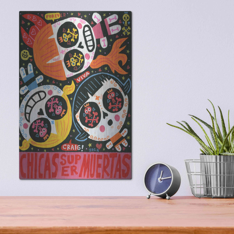Art luxueux en métal «La Sainte Trinité» par Jorge R. Gutierrez, 16 po x 24 po, H 16 po x l 12 po