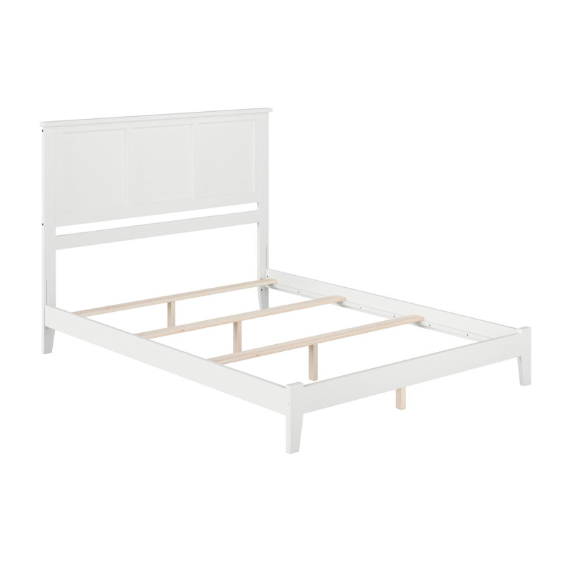 Troutville Solid Wood Standard Bed, King, White