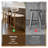 Set Of 2 Counter Height Bar Stools – Upholstered Beige Modern Barstools With Metal Legs For Kitchen & Dining