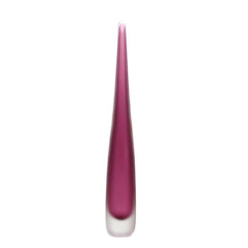 Murano Glass Flute Vase, Ruby