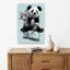 Panda Cat Bike Ride Contemporary Cat Panda Wall Art Print-129717338