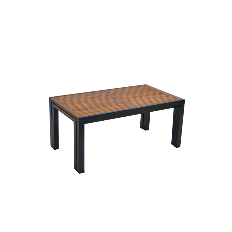 Rectangular Outdoor Table Sets , 180cm cm W 100cm cm D, Brown