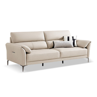 Orange Genuine Leather Standard Sofa cushion Loveseat
