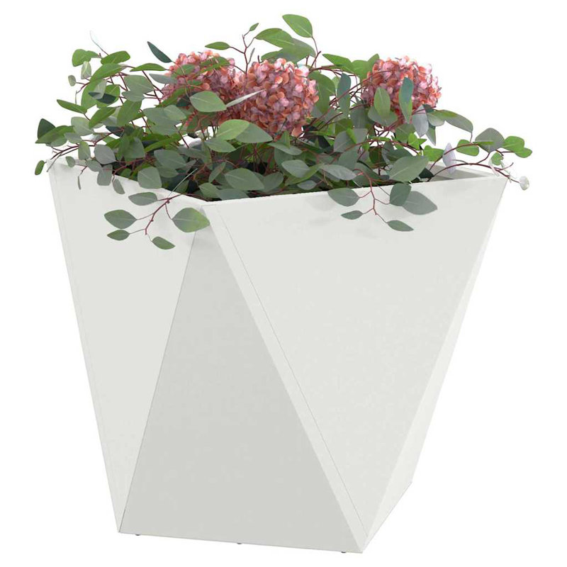 Planter Box, White, 40cm H x 40cm W x 40cm D