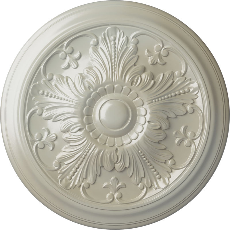 Médaillon de plafond H 16,875 po x l 16,875 po x P 3,5 po Vienna, Bleu Flash