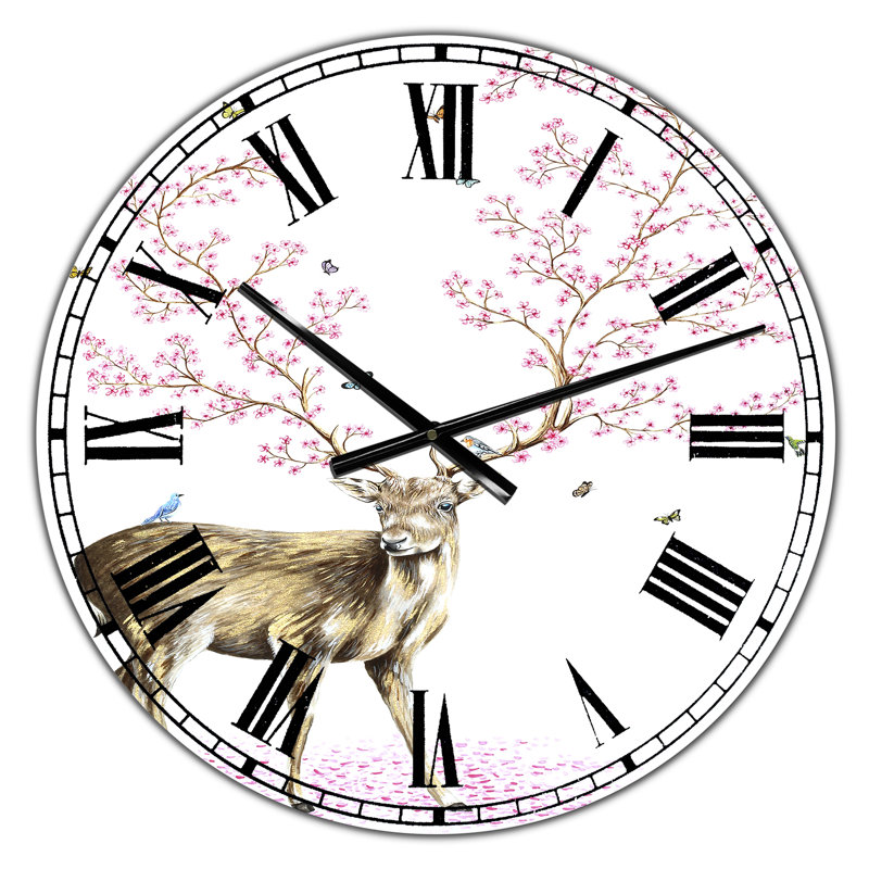 Horloge murale cerise Cherry Blossom, Surdimensionné