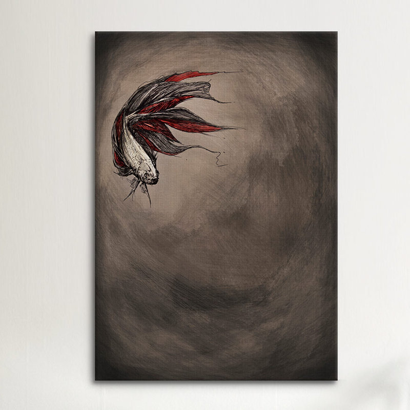 « samsara » par reproduction d’art sur toile tendue Marc Allante, H 18 po x l 12 po x P 1,5 po, Pas de tapis, Toile tendue
