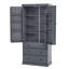 Buffet décoratif, garde-manger de style campagnard, grande armoire de rangement autoportante avec 3 tablettes réglables-1729571557