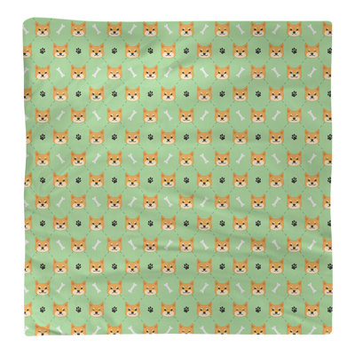 Serviette en coton à motif shiba shiba