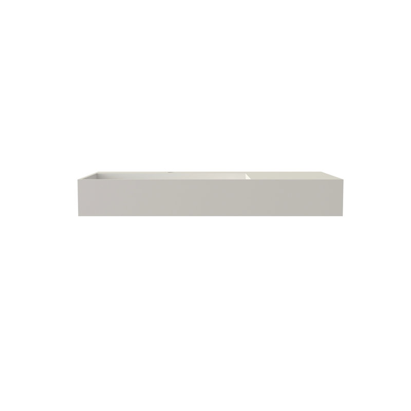 Bathroom Sink For Vanity, Stone Resin Solid Surface, Works In All Layouts, To Wear And Tear, Aesthetic With Smooth Edges Surface Vanity Basin Bathroom, Matte White, 35.77 Deep, 18.13 Wide, 5.17 High,