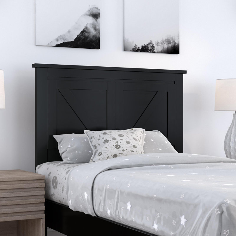Faulkner Solid Wood Headboard, Twin, Black