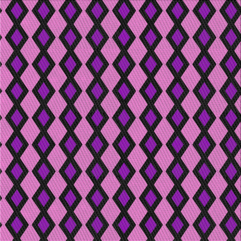 Tapis rose/mauve à motifs, Carré 5 pi
