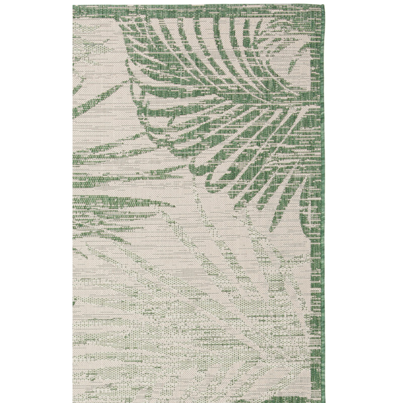 Tapis d'intérieur / extérieur à motif floral Lueck, Tapis de couloir 2 pi 3 po x 10 pi