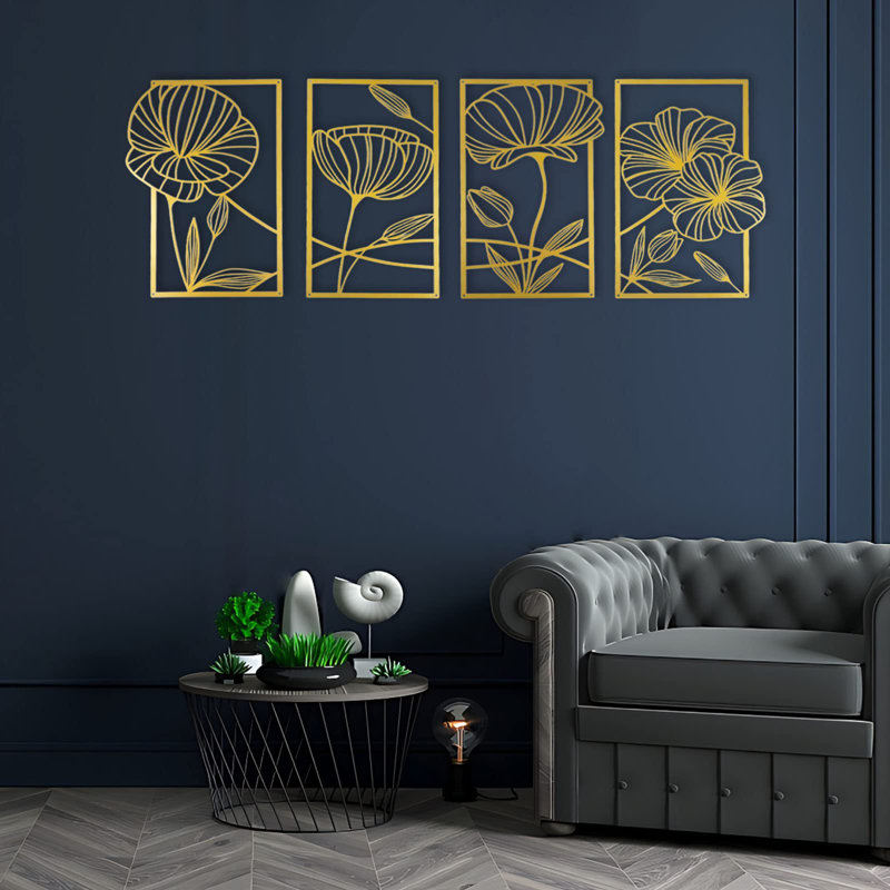 4 Piece No Frame Print on Metal