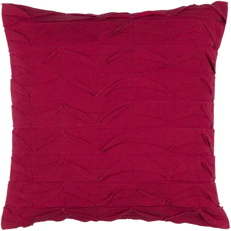 Coussin Huckaby, Cerisier, 18 po x 18 po, Polyester / Bourre en polyester