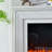 Beige Solid Wood Electric Fireplace