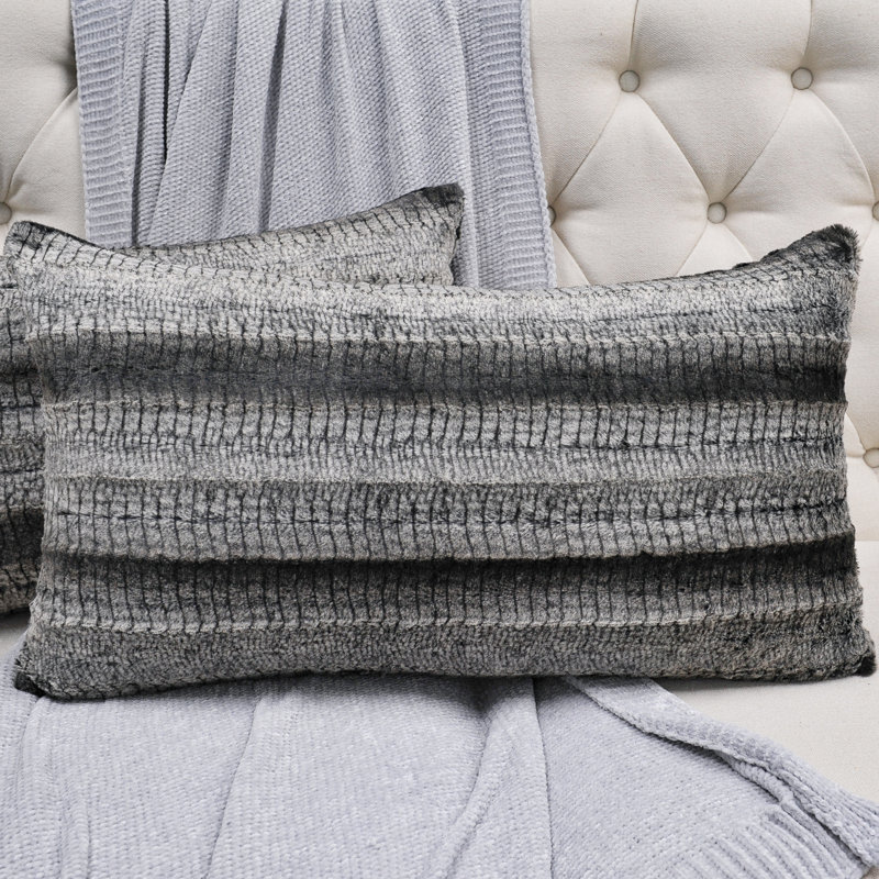 Housses de coussin en fausse fourrure, 14 po x 26 po, Mali