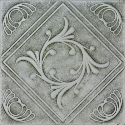 Diamond Wreath 19.63'' L x 19.63'' W Smooth Polystyrene Glue Up Ceiling Tile
