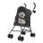 Pet Stroller For Small Dogs/Cats, Lightweight Foldable, Mesh Vent, Cup Holder, Black
