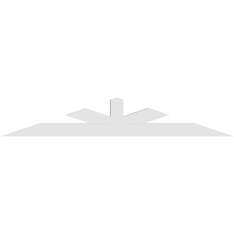 Saratoga Architectural Grade Gable Bracket, 12" H x 72" W (Pitch: 4/12), 4" D x 4" F, Signature Urethane