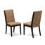 L'ensemble de table de salle à manger 6 pièces contient une table de cuisine rectangulaire avec des pieds en X et 4 chaises Parson en tissu de lin sable clair avec un banc, noir brossé-1107954291-1107954301