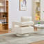 Fauteuil demi-tonneau pivotant rembourré Riqui-1866479127