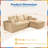 Alcala 130" L-Shaped Modular Sectional Sofa-600364973
