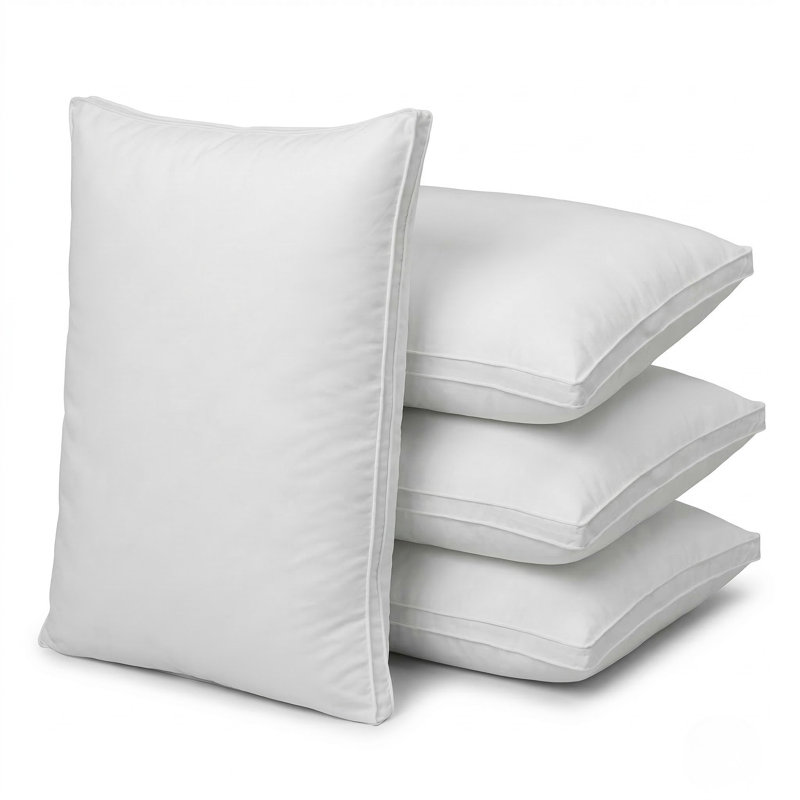 Oreiller en microfibre à goussets moelleux et de soutien pour toutes les positions de sommeil, taille standard, paquet de 4