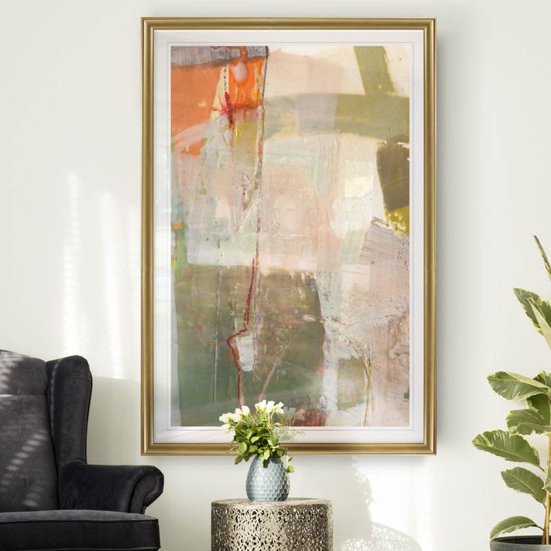 « ferly i », toile tendue imprimée, H 18,5 po x l 24,5 po x P 1,5 po, Or
