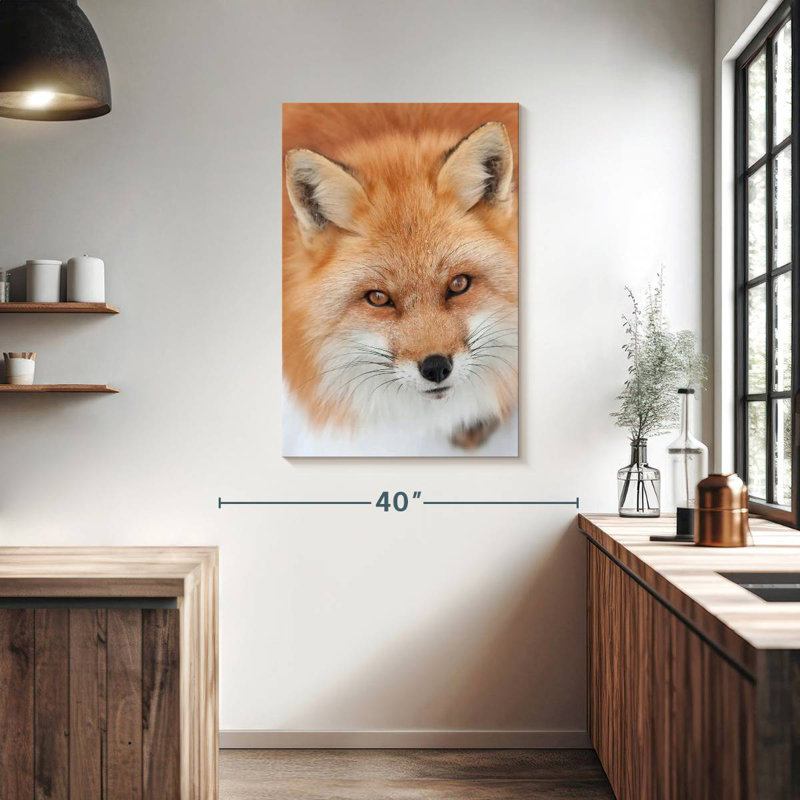 Brampt Fluffy Red Fox, 39" H x 26" W