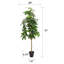 Arbre à fleurs artificiel en pot de 6 pi Pachira Aquatica