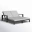 Double chaise longue d'extérieur en métal Hoyt-655394406-632828216