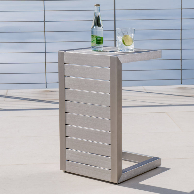 CAPE CORAL ALU C-SHAPED TABLE