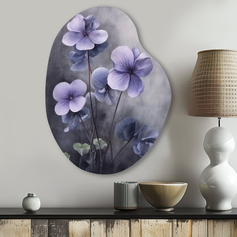 Selim - Art mural floral asymétrique en métal, sculpture murale en métal de forme unique, H 30 po x l 22 po x P 1 po