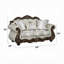 Causeuse en tissu beige Pierce
