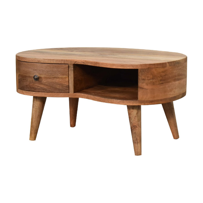 Table basse Chestnut Wave, H 13,77 po x l 27,55 po x P 15,74 po, Beige