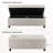 Cassina 51" Linen Upholstered  Storage Ottoman Bench -1364026119