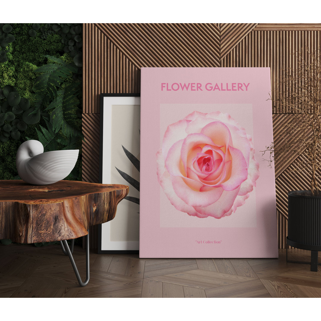 Leinwandbild Blumengalerie - Rosa Rose III