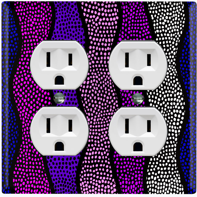 Patterned 2 - Gang Toggle Light Switch Standard Wall Plate