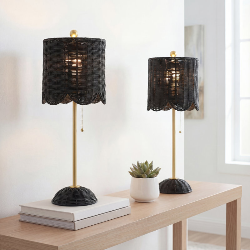 Lampe Volkman, Noir / laiton or
