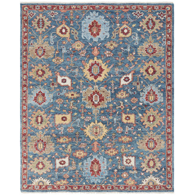 Wool Area Rug in Blue