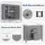 Ensemble de meuble-lavabo simple 35,1 po avec plateau en résine et miroir Deantwon-1474534620