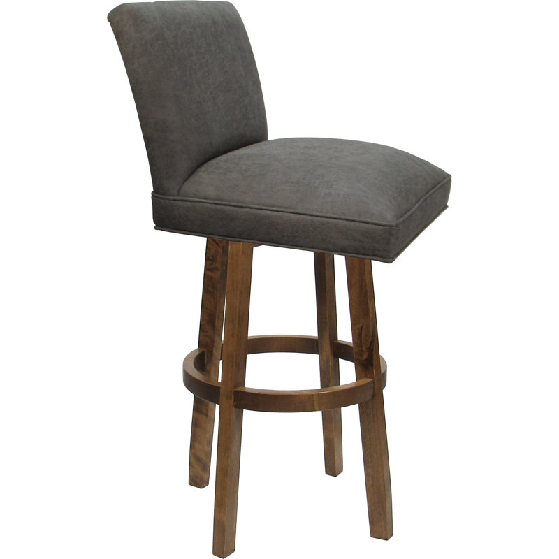 Très grand tabouret pivotant sans accoudoirs, Siège en ardoise / base moka, Tabouret de bar (siège d’une hauteur de 34 po)